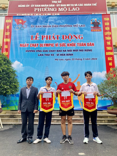 Trường THCS Mỗ Lao tham gia Lễ phát động  Ngày chạy Olympic vì sức khỏe toàn dân năm 2024