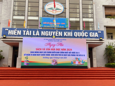 Trường THCS Mỗ Lao  tổ chức ngày hội đọc sách với chủ đề “Sách và văn hóa đọc sách”  năm học 2023 – 2024.