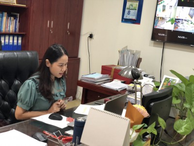  Cô giáo Lê Thị Hồng Phượng - Hiệu trưởng Trường THCS Mỗ Lao phổ biến quy chế thi, lịch thi tuyển sinh vào 10 THPT năm học 2021 - 2022