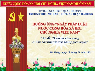 Hưởng ứng “Ngày pháp luật nước cộng hòa xã hội chủ nghĩa Việt Nam Tại trường THCS Mỗ Lao