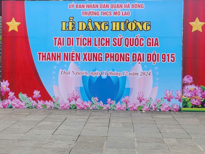 Hoạt động trải nghiệm  Hồ Núi Cốc  và Khu di tích Đại đội 915  của học sinh trường THCS Mỗ Lao